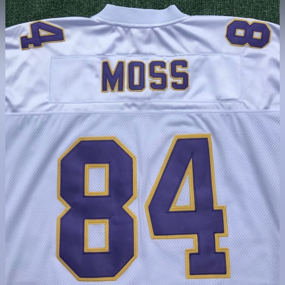VTG Reebok Randy Moss On Field 84 MN Vikings Stitched Football Jersey Men’s 2XL - Picture 8 of 11